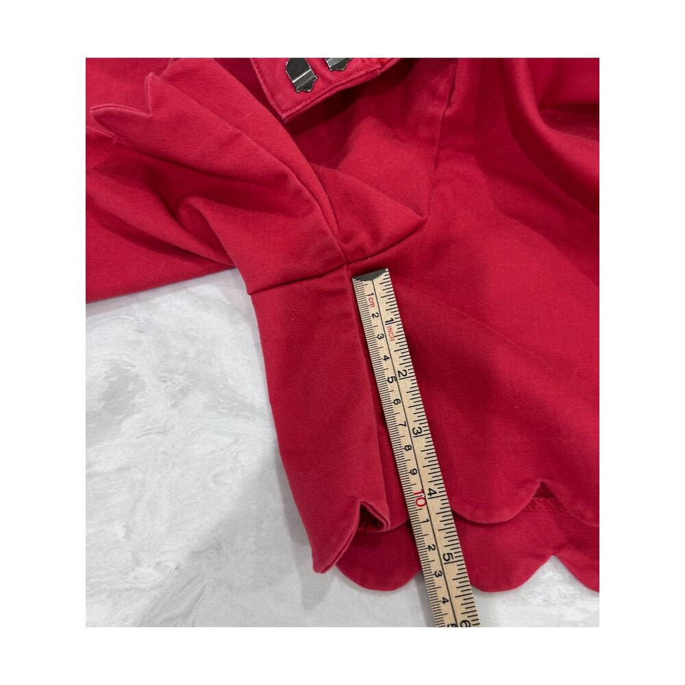 The Limited Red Scalloped Hem Shorts Size Medium / 10 | Cotton Blend Women’s - Picture 7 of 11